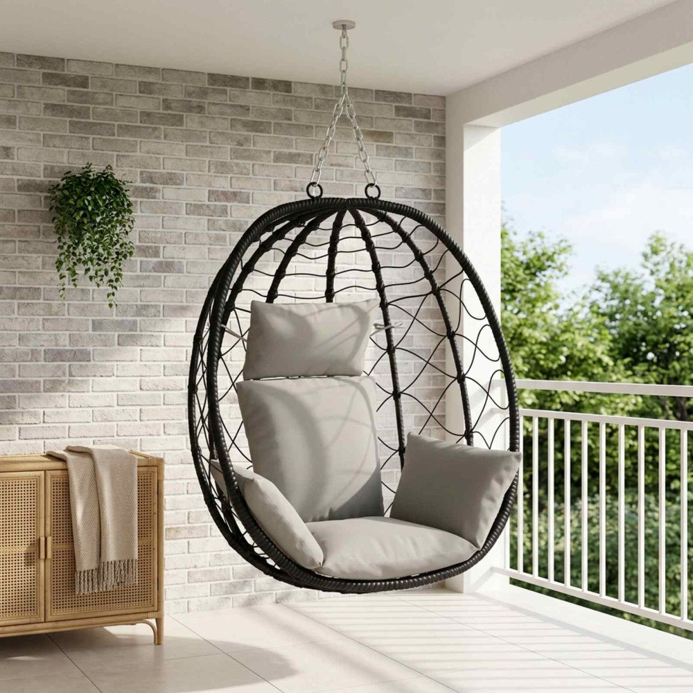 vidaXL Adirondack Kudde PUTTEN 100% Polyester Grå 60 x 145 x 10 cm