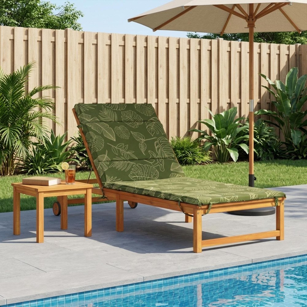 vidaXL Solstol Kudde GEMERT 100% Polyester Bladdesign 200 x 70 x 3 cm