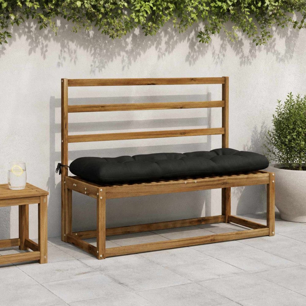 vidaXL Bänk kudde VIANEN 100% Polyester Svart 100 x 40 x 12 cm