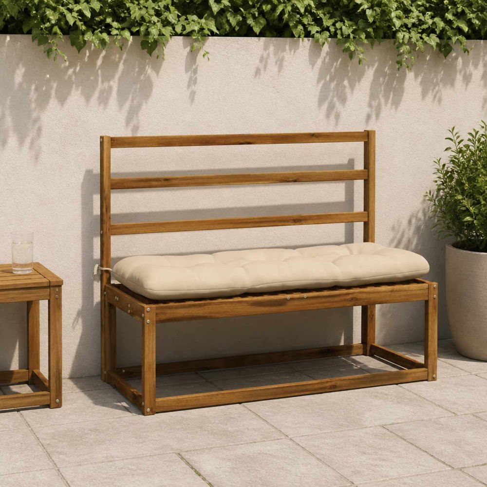vidaXL Bänk kudde VIANEN 100% Polyester Gräddvit 100 x 40 x 12 cm
