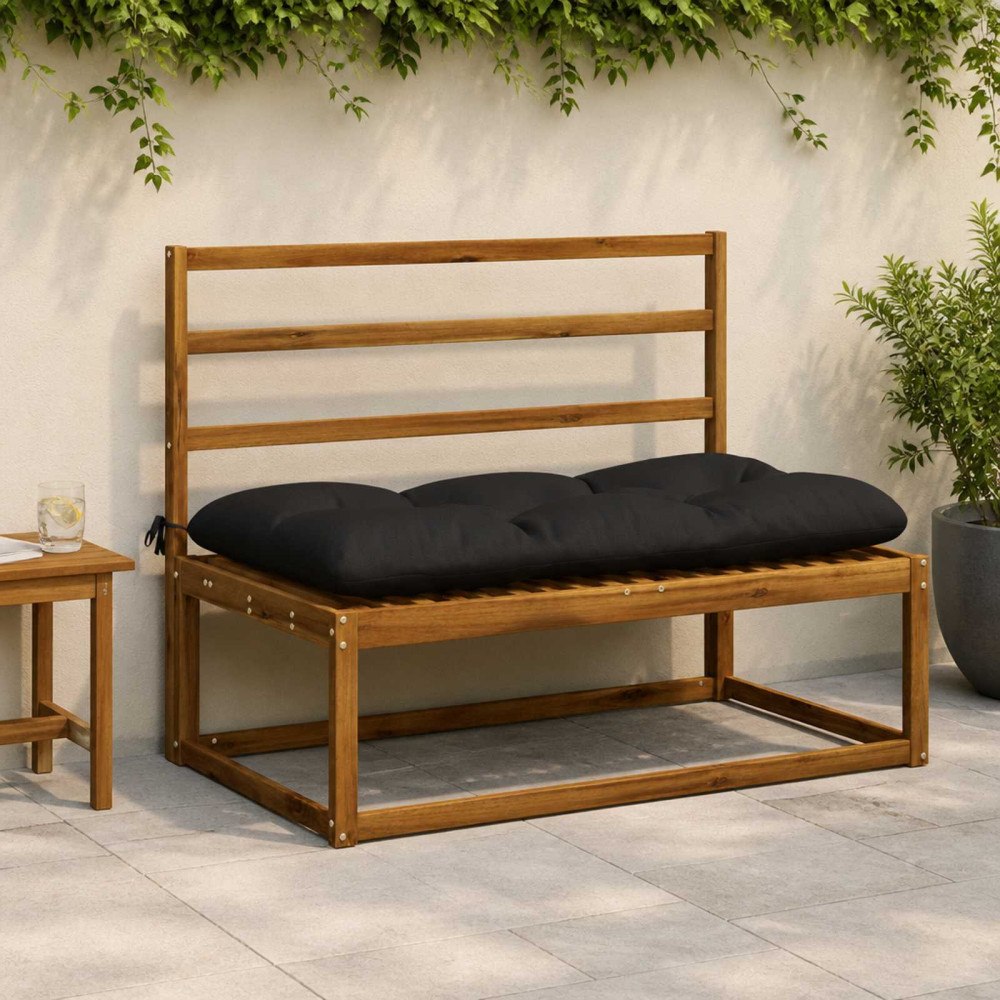 vidaXL Bänk kudde VIANEN 100% Polyester Svart 100 x 60 x 12 cm