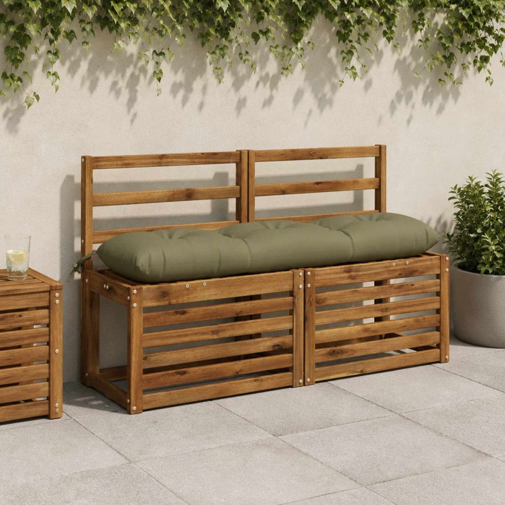 vidaXL Bänk kudde VIANEN 100% Polyester Olivgrön 110 x 30 x 12 cm