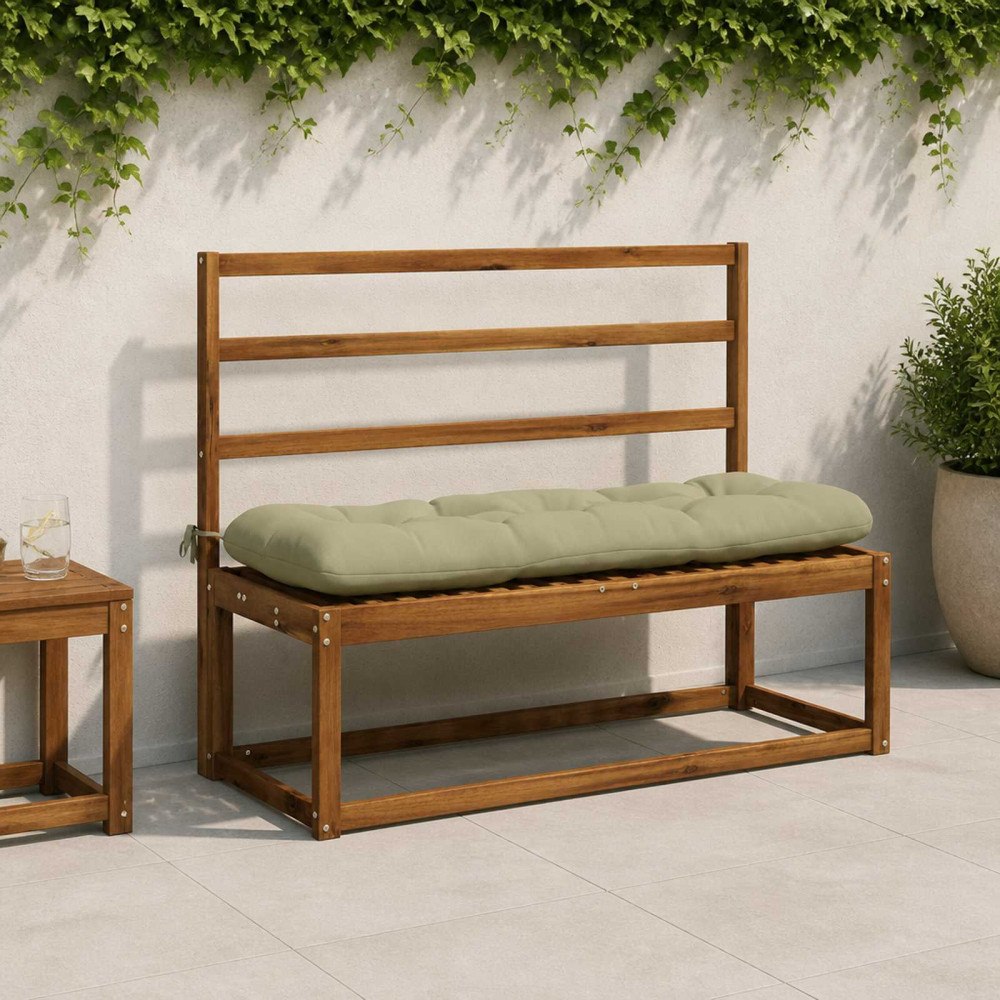 vidaXL Bänk kudde VIANEN 100% Polyester Ljusgrön 110 x 40 x 12 cm