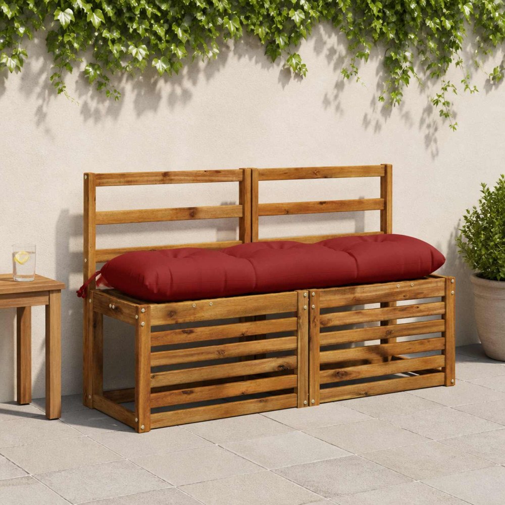 vidaXL Bänk kudde VIANEN 100% Polyester Röd 120 x 30 x 12 cm
