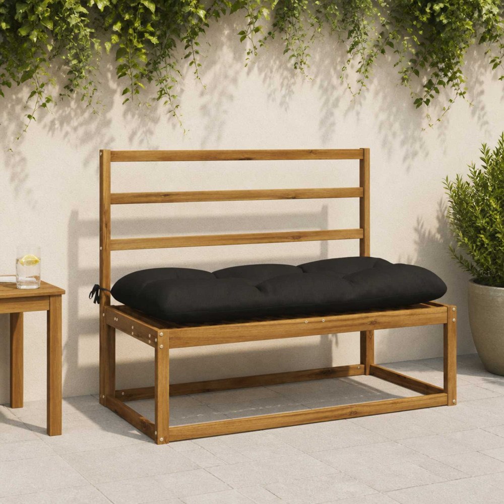 vidaXL Bänk kudde VIANEN 100% Polyester Svart 130 x 50 x 12 cm