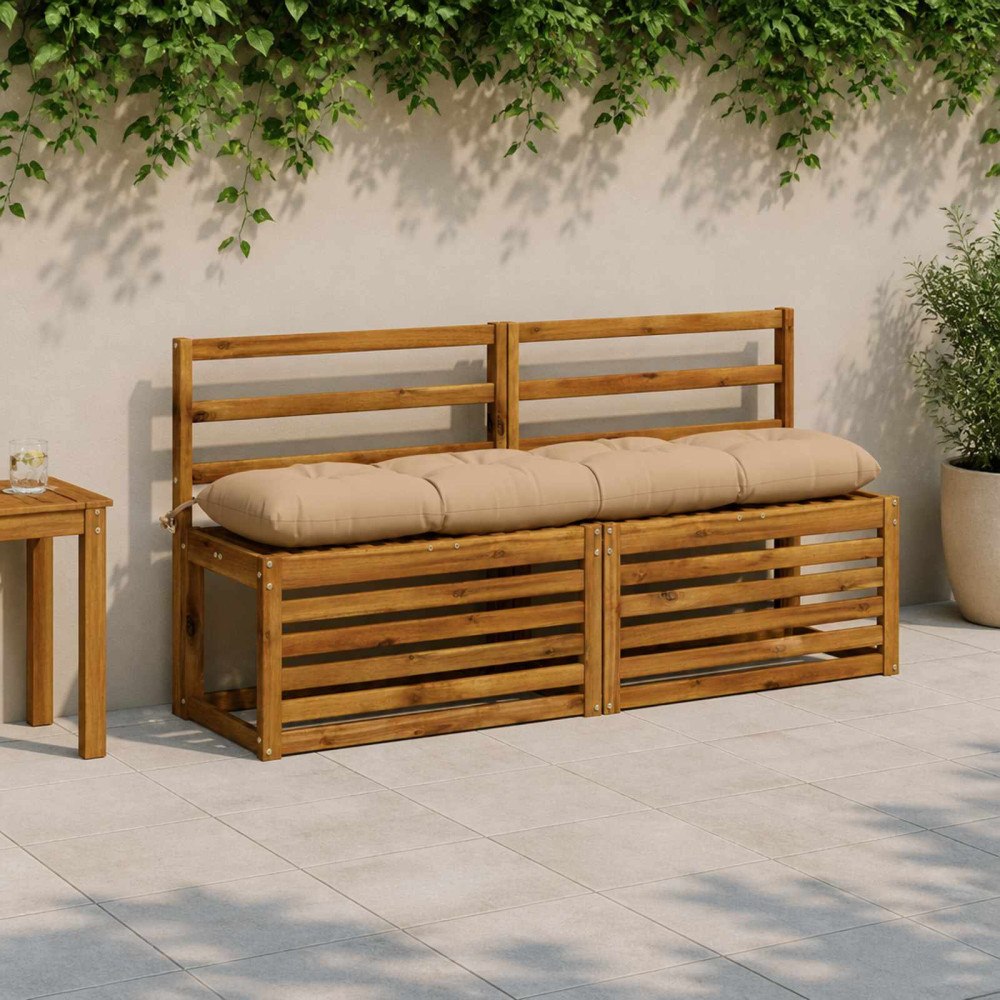 vidaXL Bänk kudde VIANEN 100% Polyester Sand 140 x 30 x 12 cm