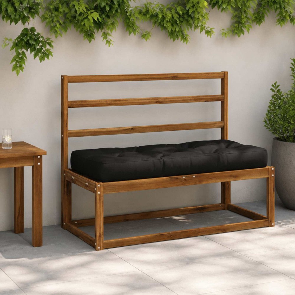 vidaXL Pallkudd VIANEN 100% Polyester Svart 120 x 50 x 12 cm