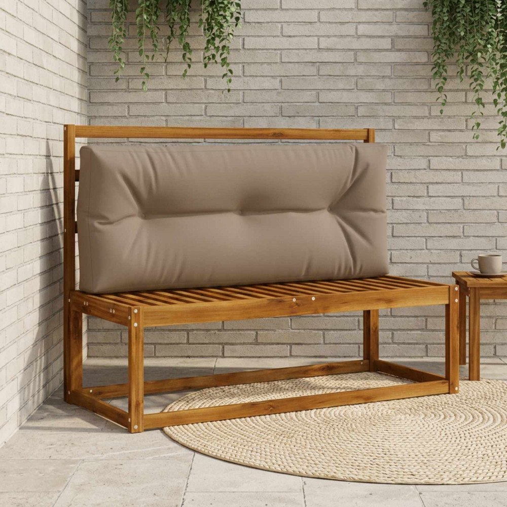 vidaXL Pallryggkudde VIANEN 100% Polyester Taupe 120 x 50 x 12 cm
