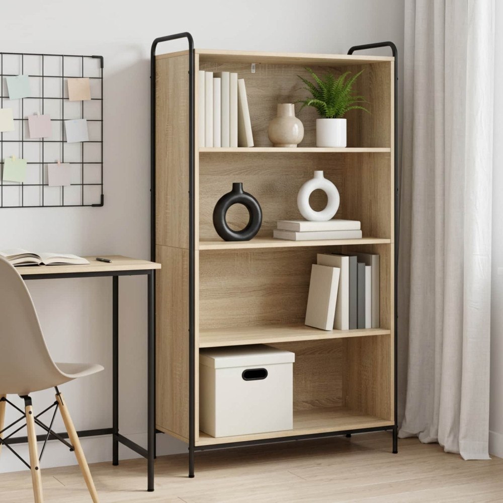 vidaXL Bokskåp 55,5 x 33 x 174 cm Konstruerat trä Sonoma-ek