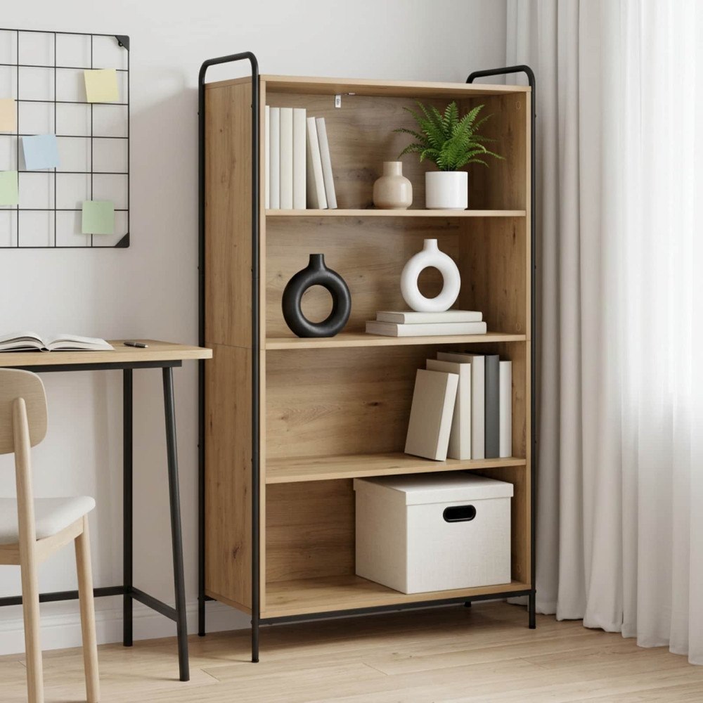 vidaXL Bokskåp 55,5 x 33 x 174 cm Konstruerat trä Artisan-ek