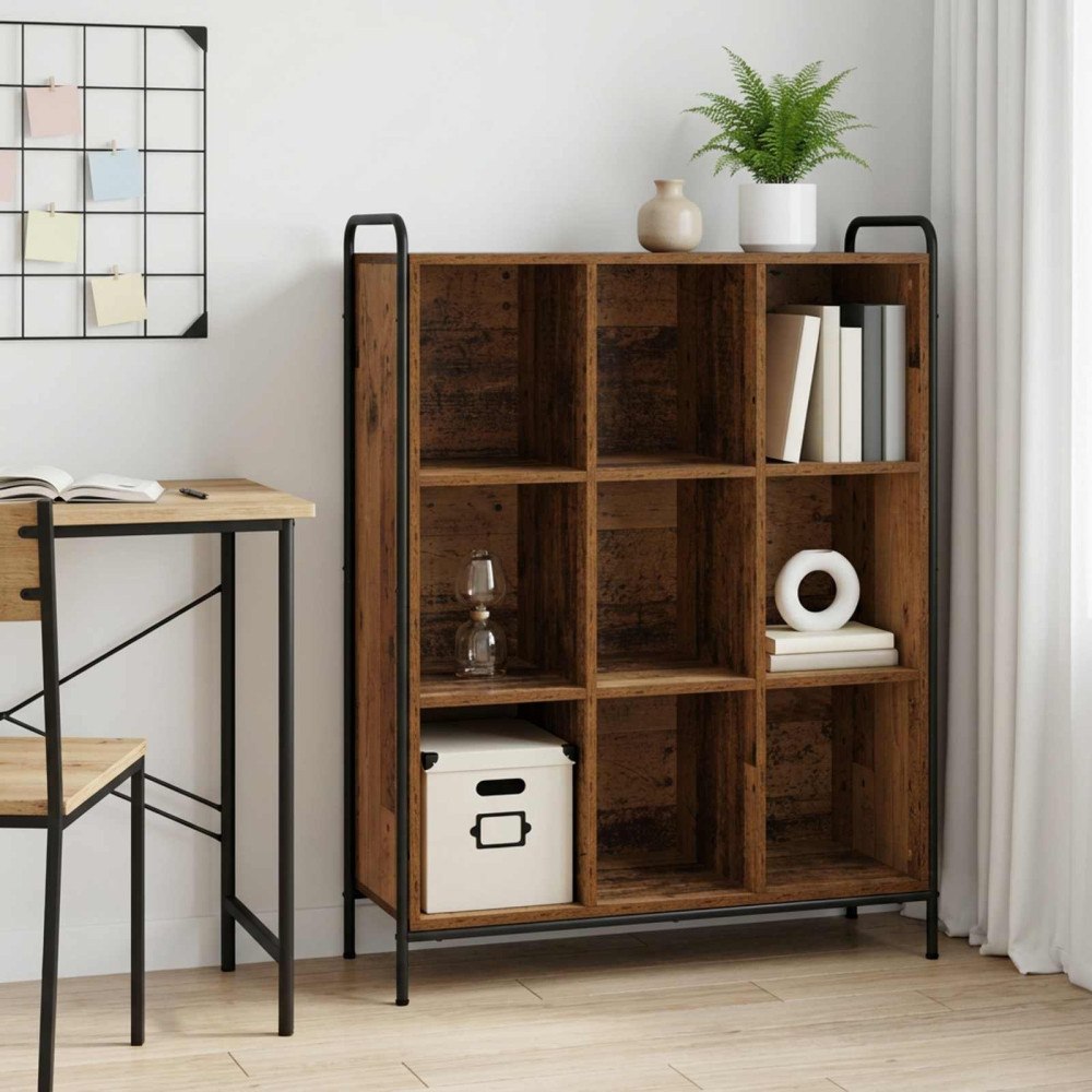 vidaXL Bokskåp 57 x 33 x 111 cm Konstruerat trä Gammalt trä