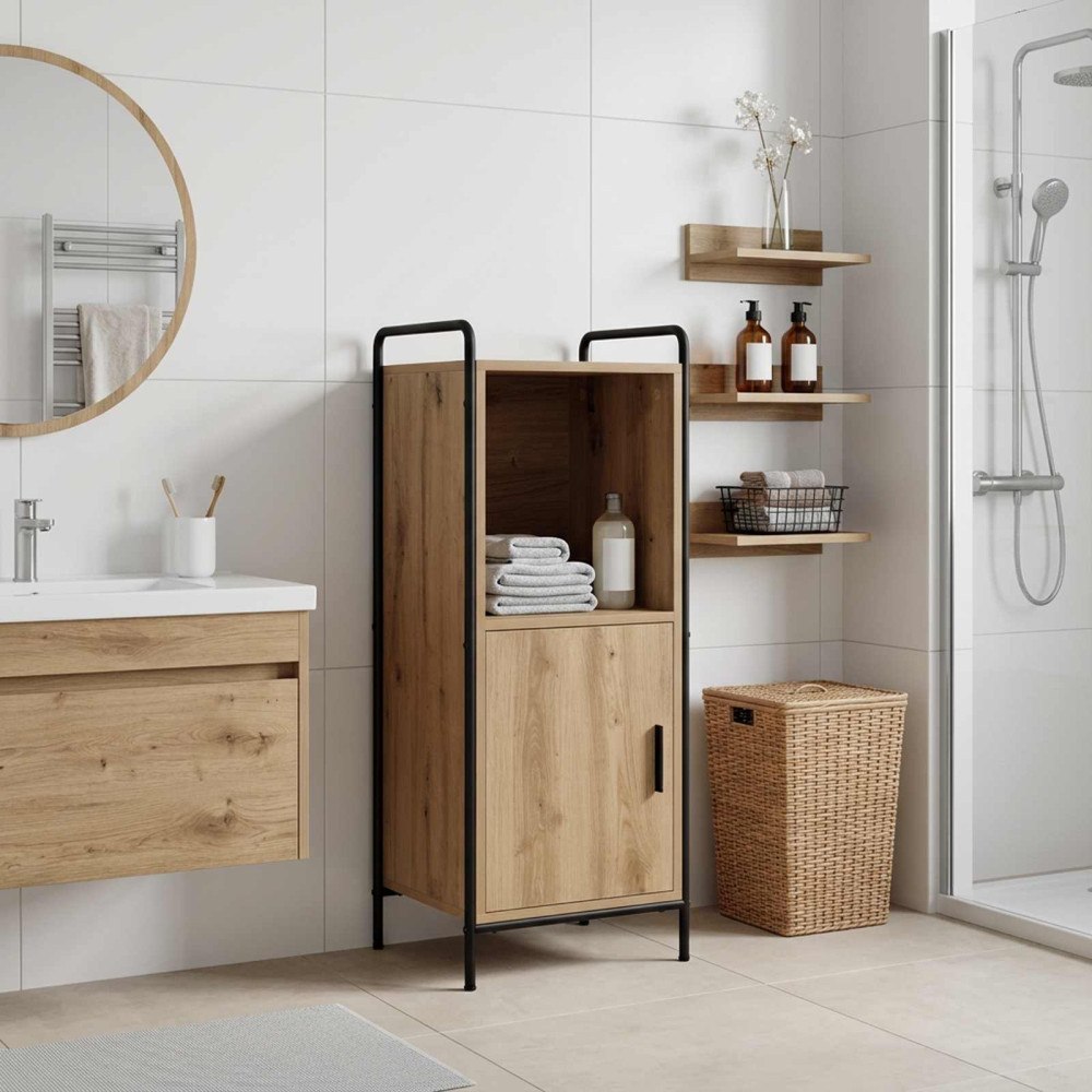 vidaXL Badrumsskåp Artisan-ek 40 x 36 x 99,5 cm Konstruerat trä