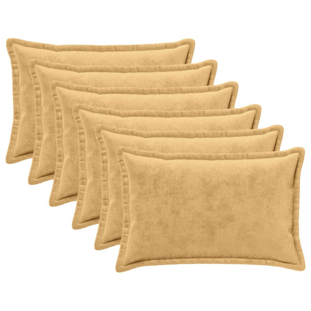 vidaXL Kuddöverdrag 6 st HOUTEN Taupe 50 x 80 cm Flanell