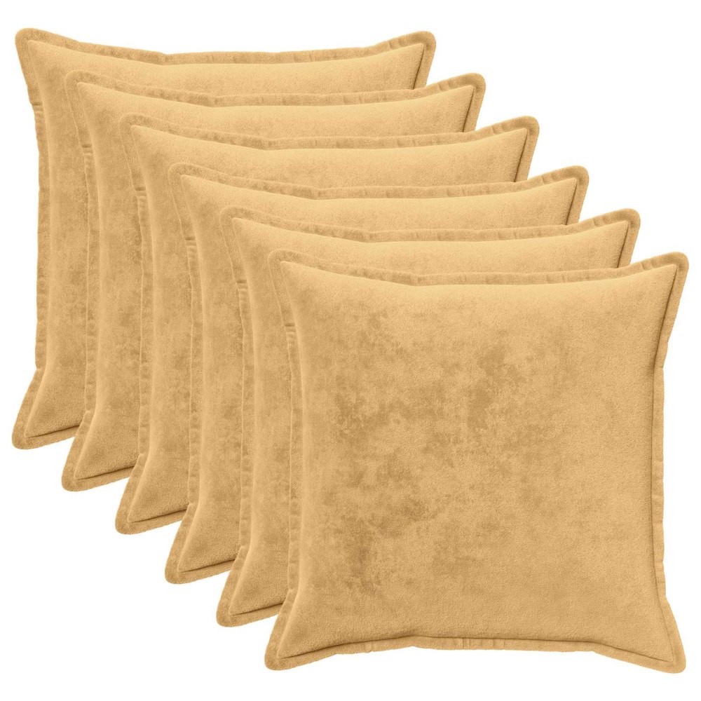 vidaXL Kuddöverdrag 6 st HOUTEN Taupe 70 x 70 cm Flanell