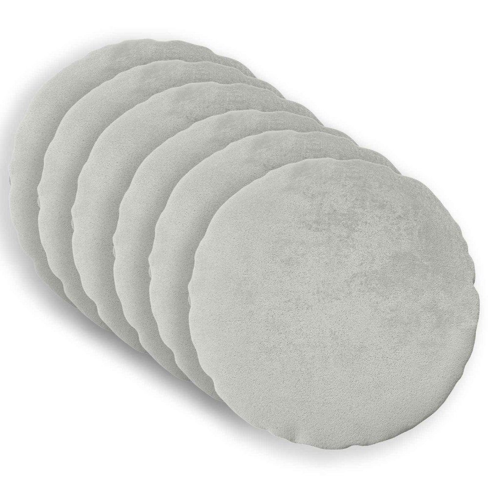 vidaXL Kuddöverdrag 6 st HEERLEN Ljusgrå Ø 30 cm Flanell