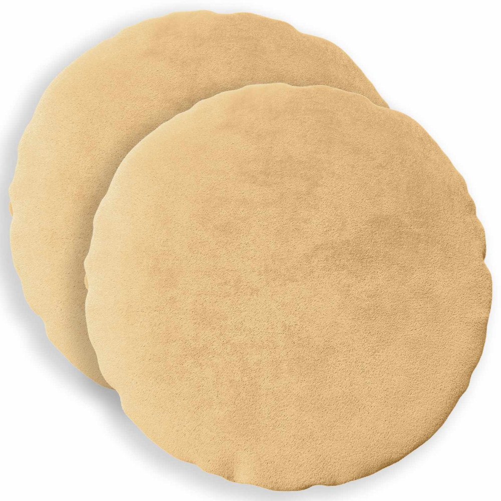 vidaXL Kuddöverdrag 2 st HEERLEN Taupe Ø 40 cm Flanell