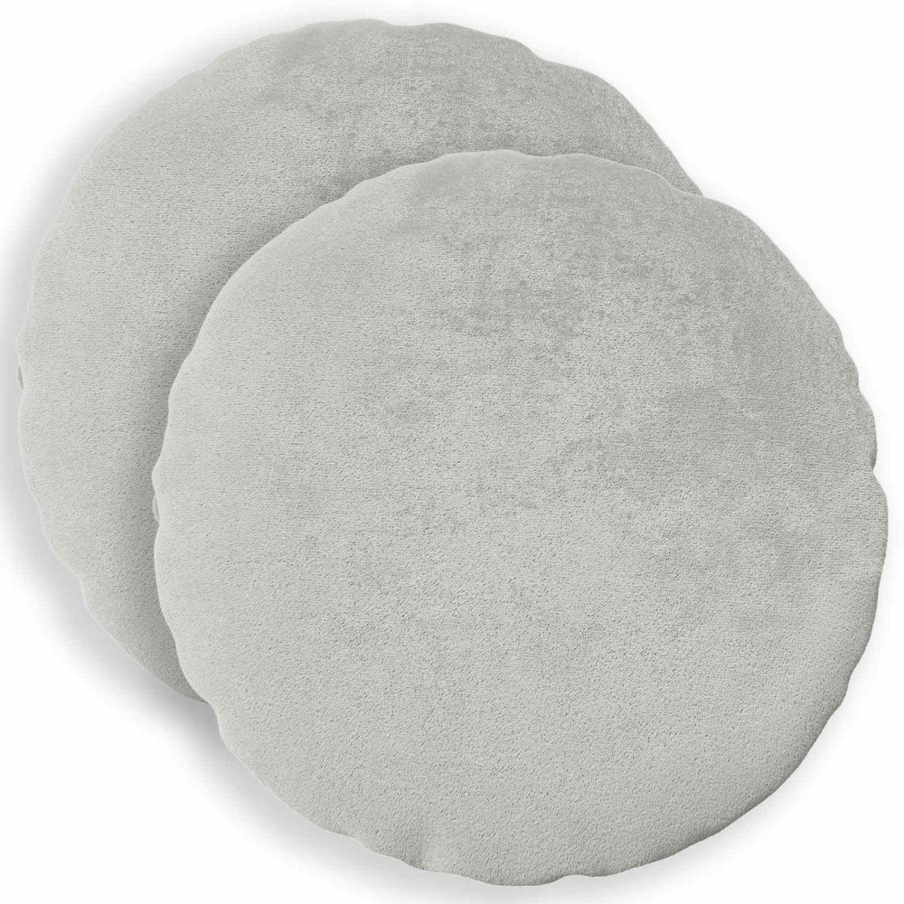 vidaXL Kuddöverdrag 2 st HEERLEN Ljusgrå Ø 60 cm Flanell