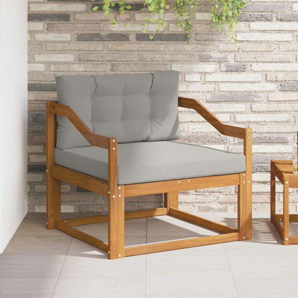 vidaXL Utomhus Mellansoffa Naturlig 87 x 83 x 73 cm