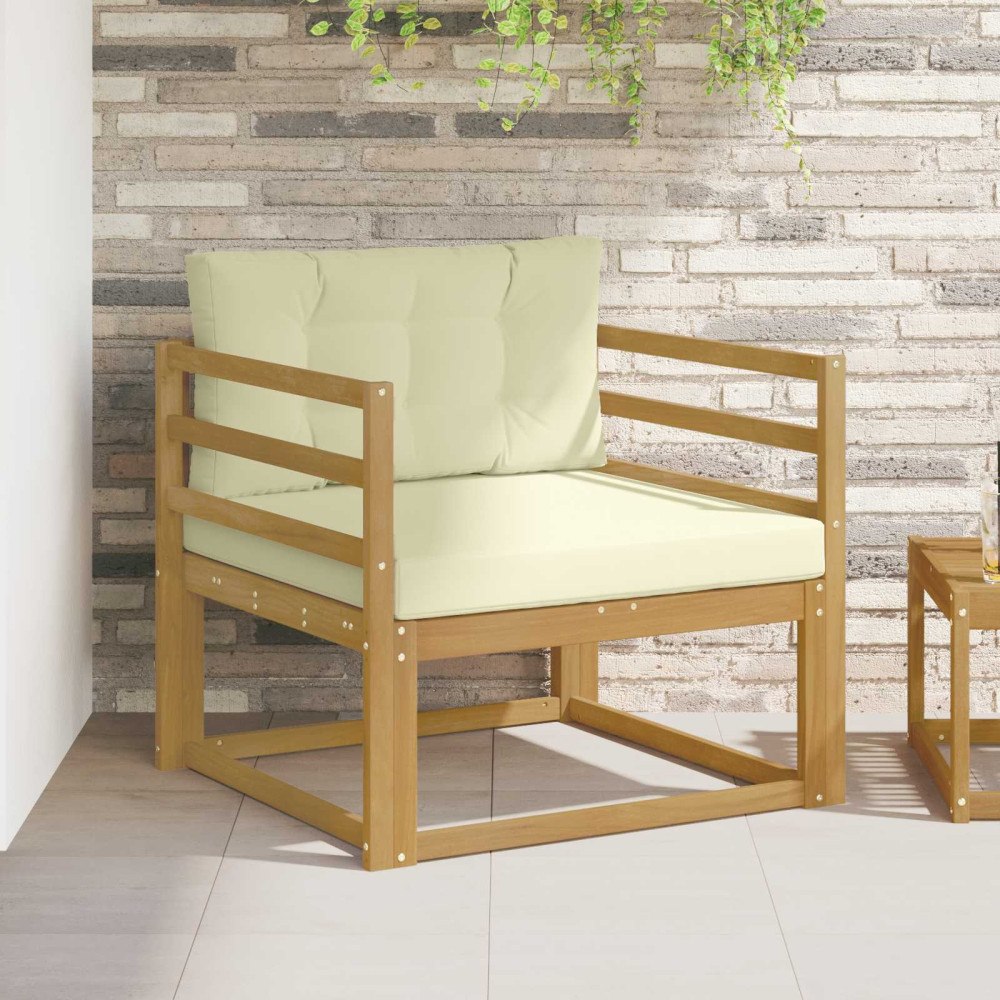 vidaXL Utomhus Mellansoffa Polyester Vit