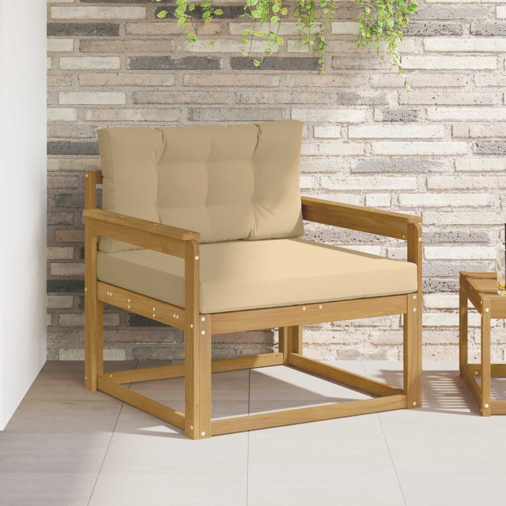 vidaXL Utomhus Mellansoffa Polyester Vit