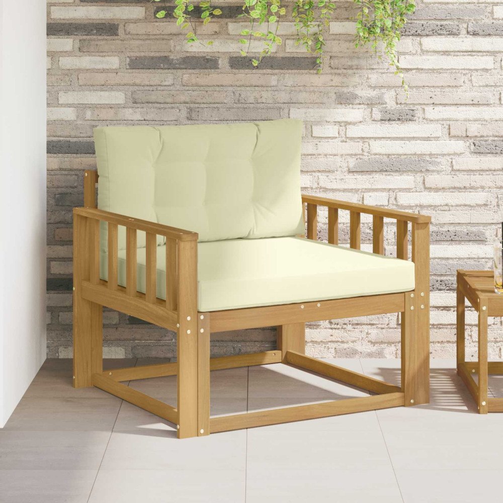 vidaXL Utomhus Mellansoffa Polyester Vit