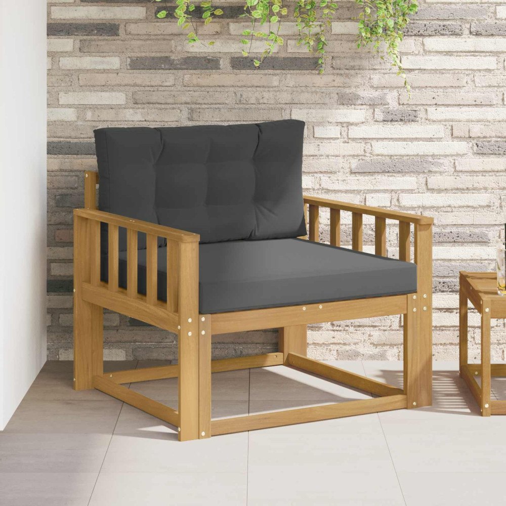 vidaXL Utomhus Mellansoffa Polyester Vit