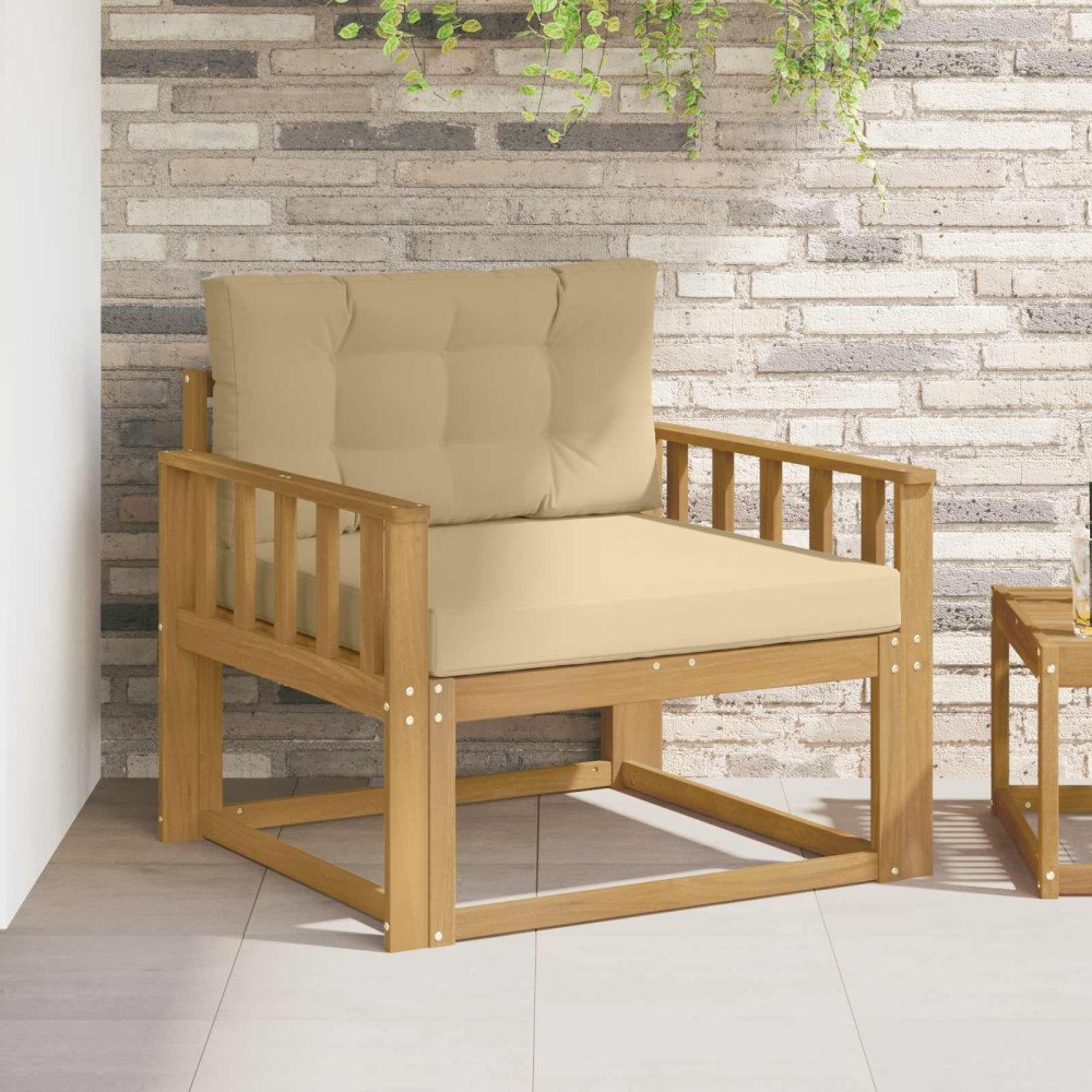 vidaXL Utomhus Mellansoffa Polyester Vit