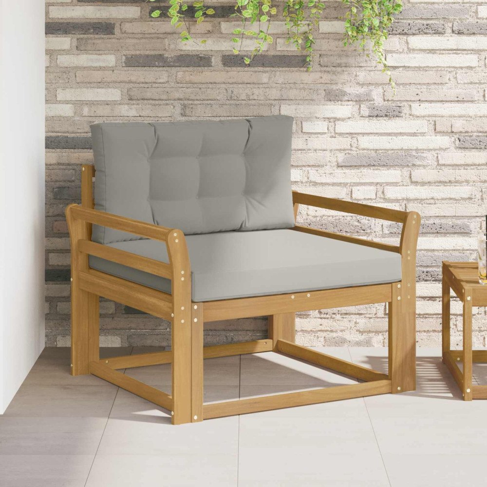 vidaXL Utomhus Mellansoffa Polyester Vit