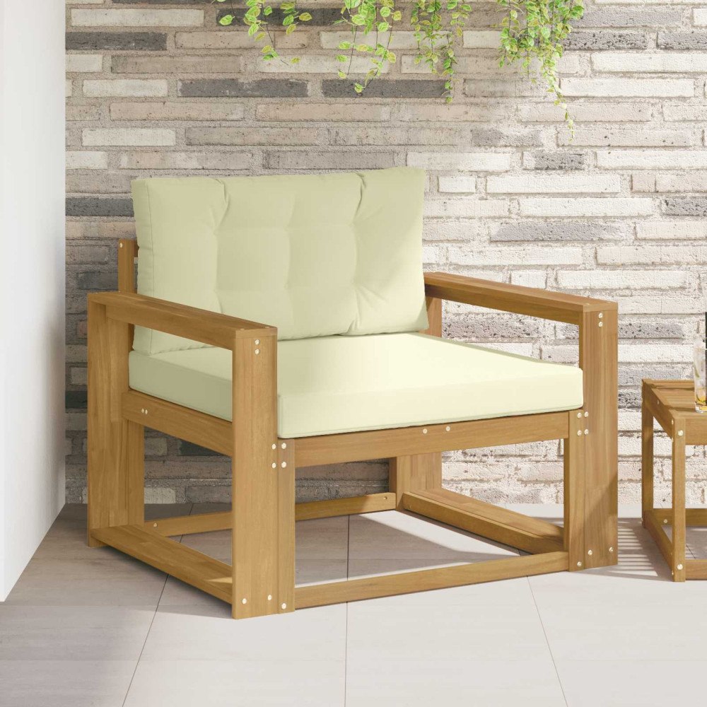 vidaXL Utomhus Mellansoffa Polyester Vit