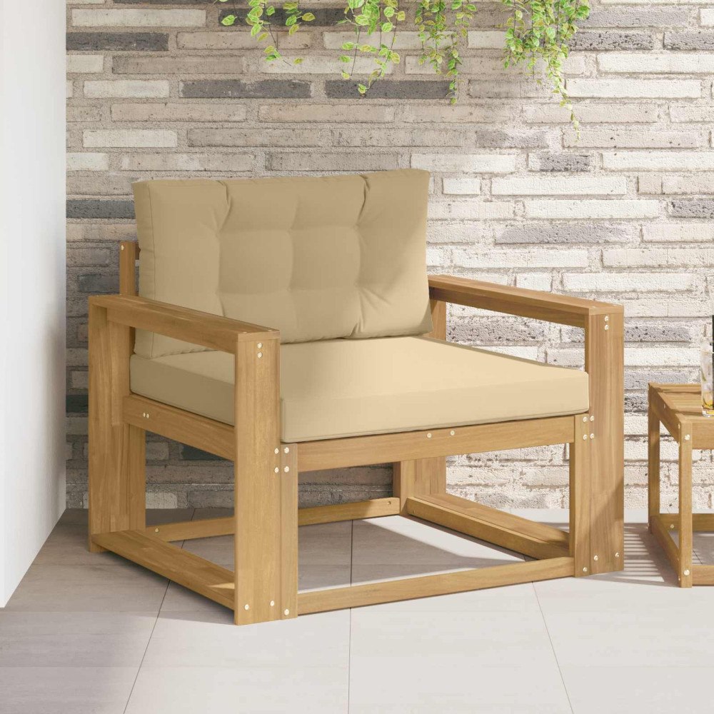 vidaXL Utomhus Mellansoffa Polyester Vit