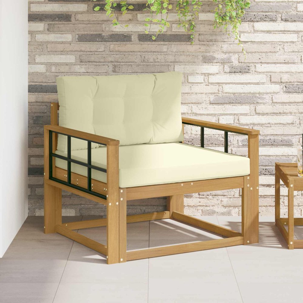 vidaXL Utomhus Mellansoffa Polyester Vit