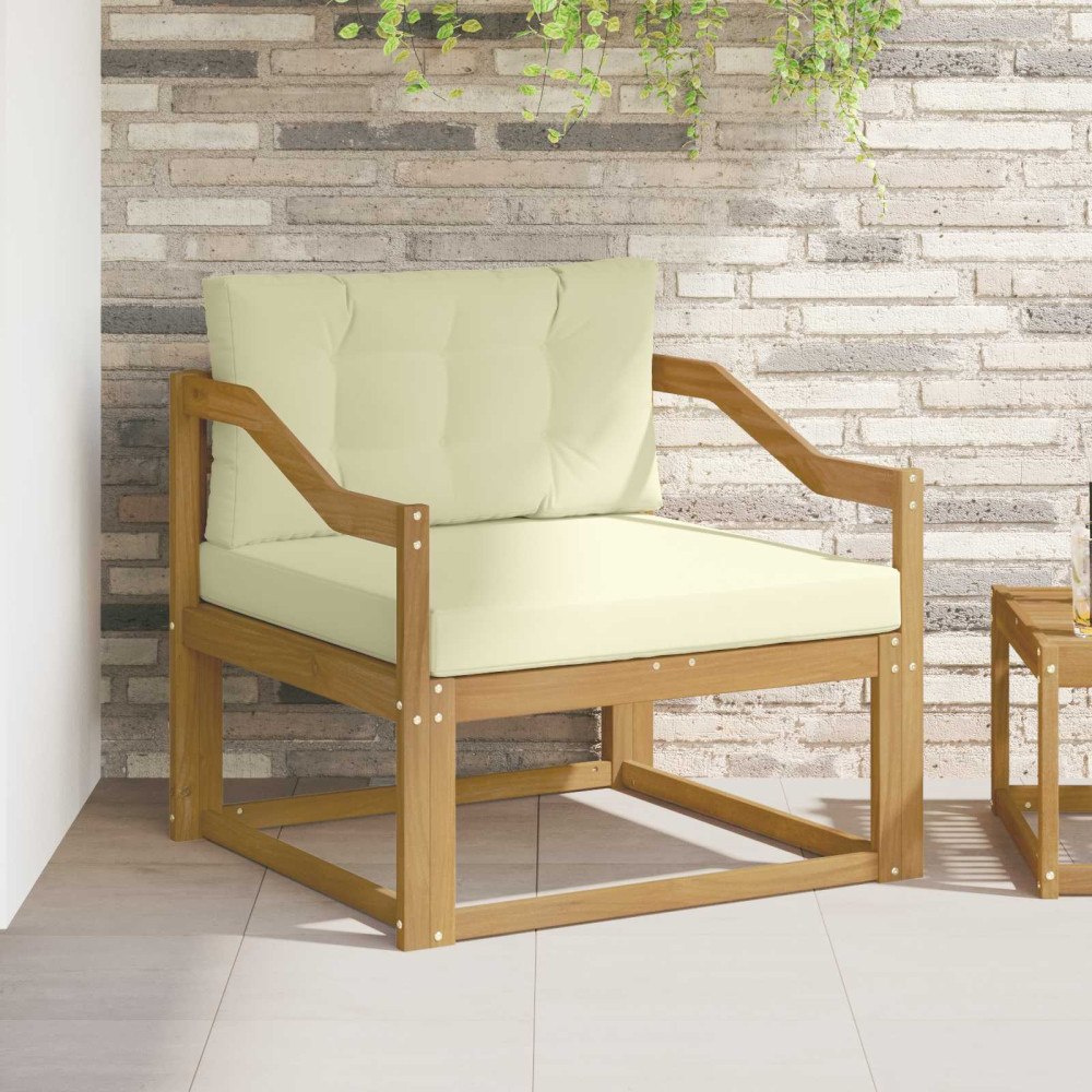 vidaXL Utomhus Mellansoffa Polyester Vit