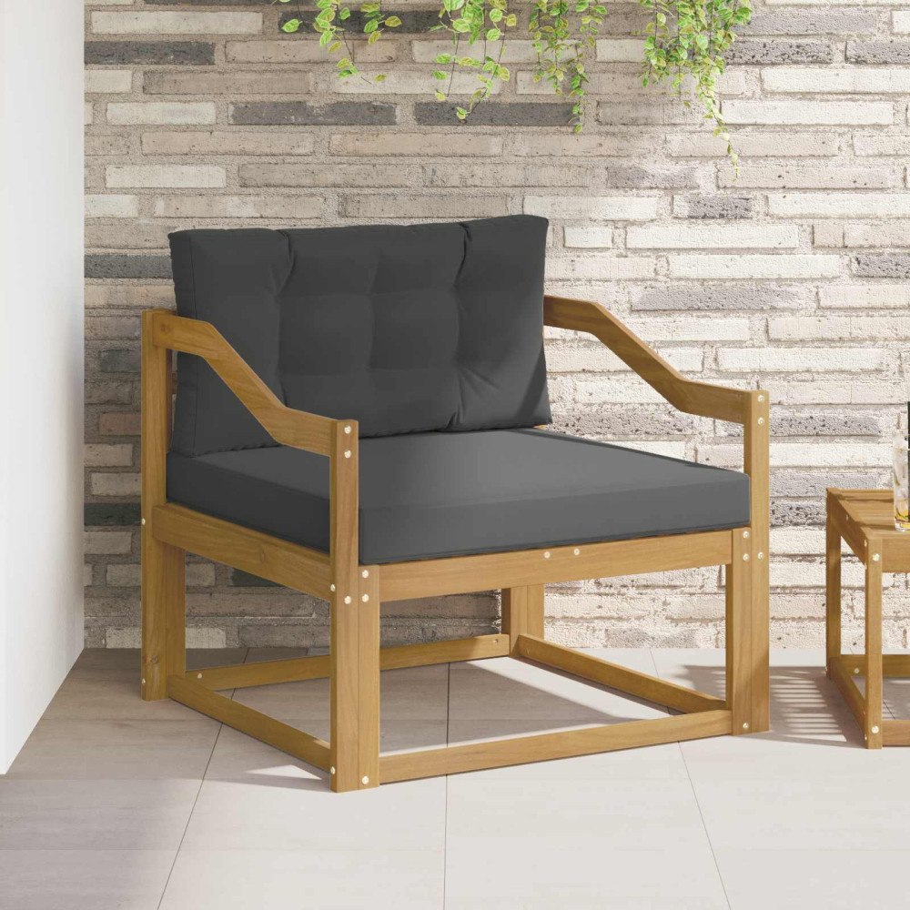vidaXL Utomhus Mellansoffa Polyester Vit