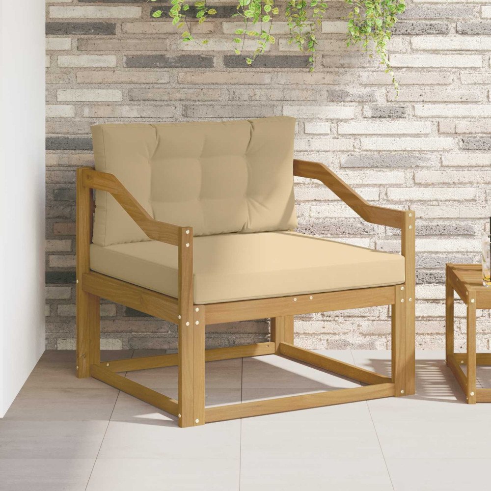 vidaXL Utomhus Mellansoffa Polyester Vit