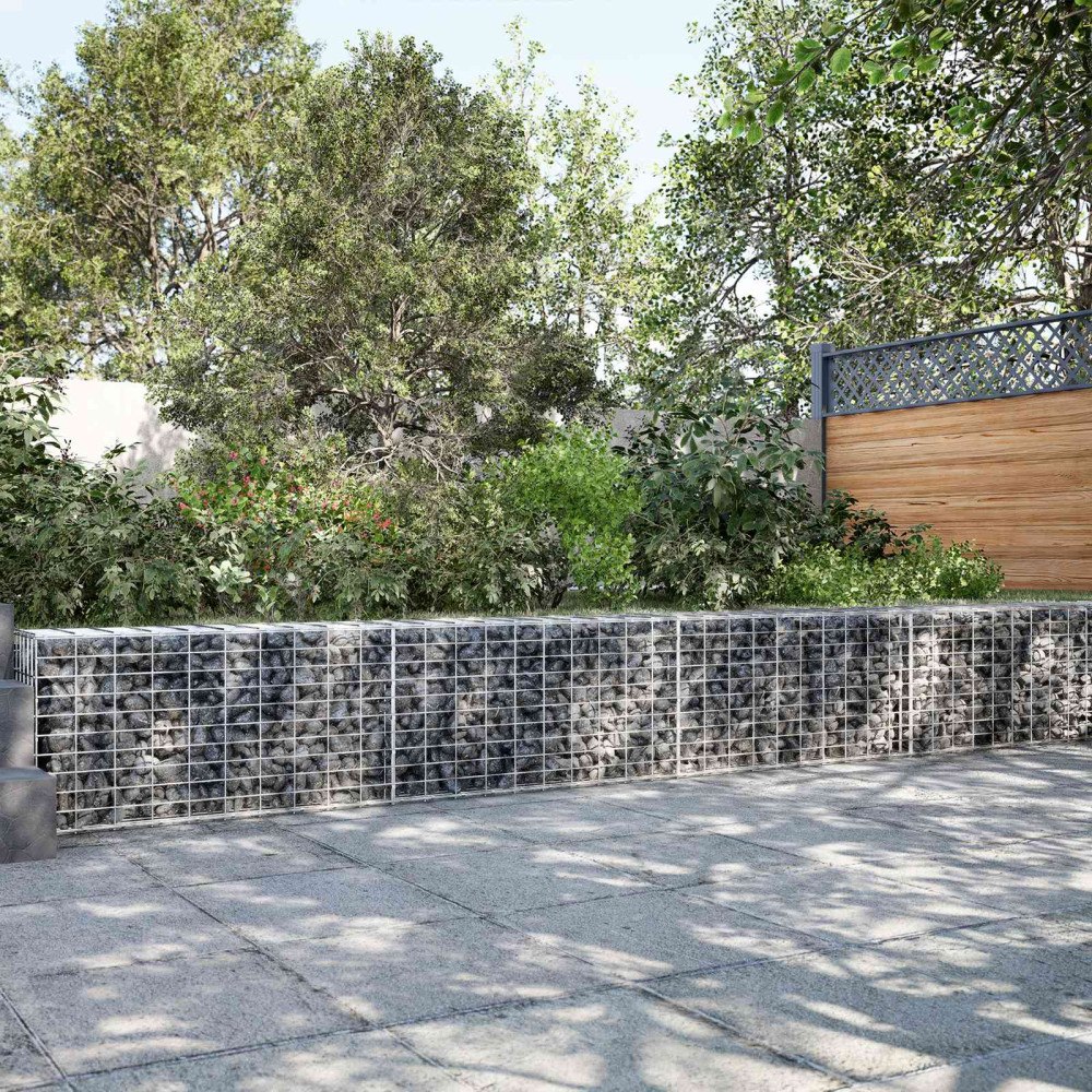 vidaXL Gabion med 5 mm tråd och 5x10 cm nät 1000x100x50 cm
