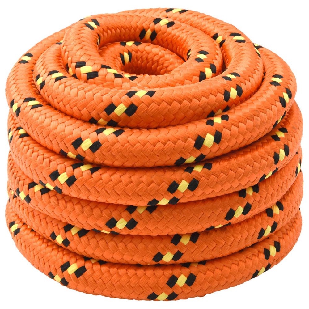 vidaXL Mångsidigt bruksrep 50 mm 5 m Orange PP 15000 kg Maxbelastning