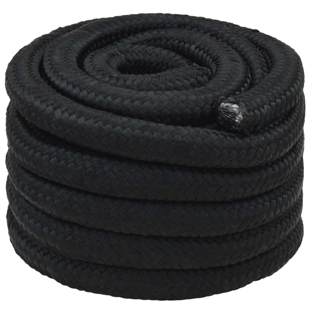 vidaXL Mångsidigt bruksrep 30 mm 25 m Svart PP 5400 kg Maxbelastning