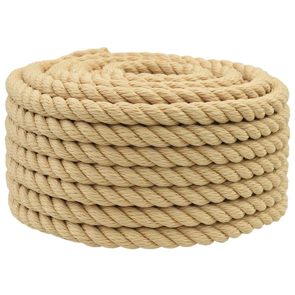 vidaXL Mångsidigt bruksrep 20 mm 25 m Naturlig PP