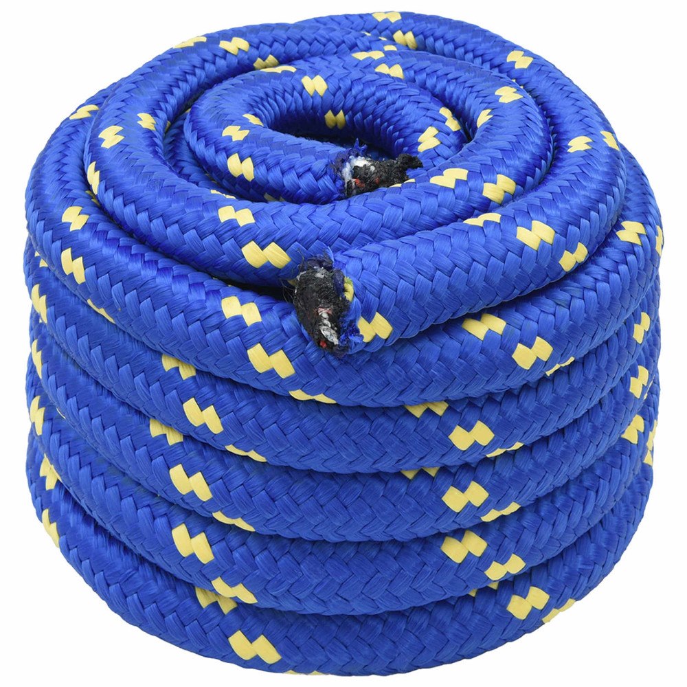vidaXL Mångsidigt bruksrep 40 mm 5 m Blå PP 9600 kg Maxbelastning