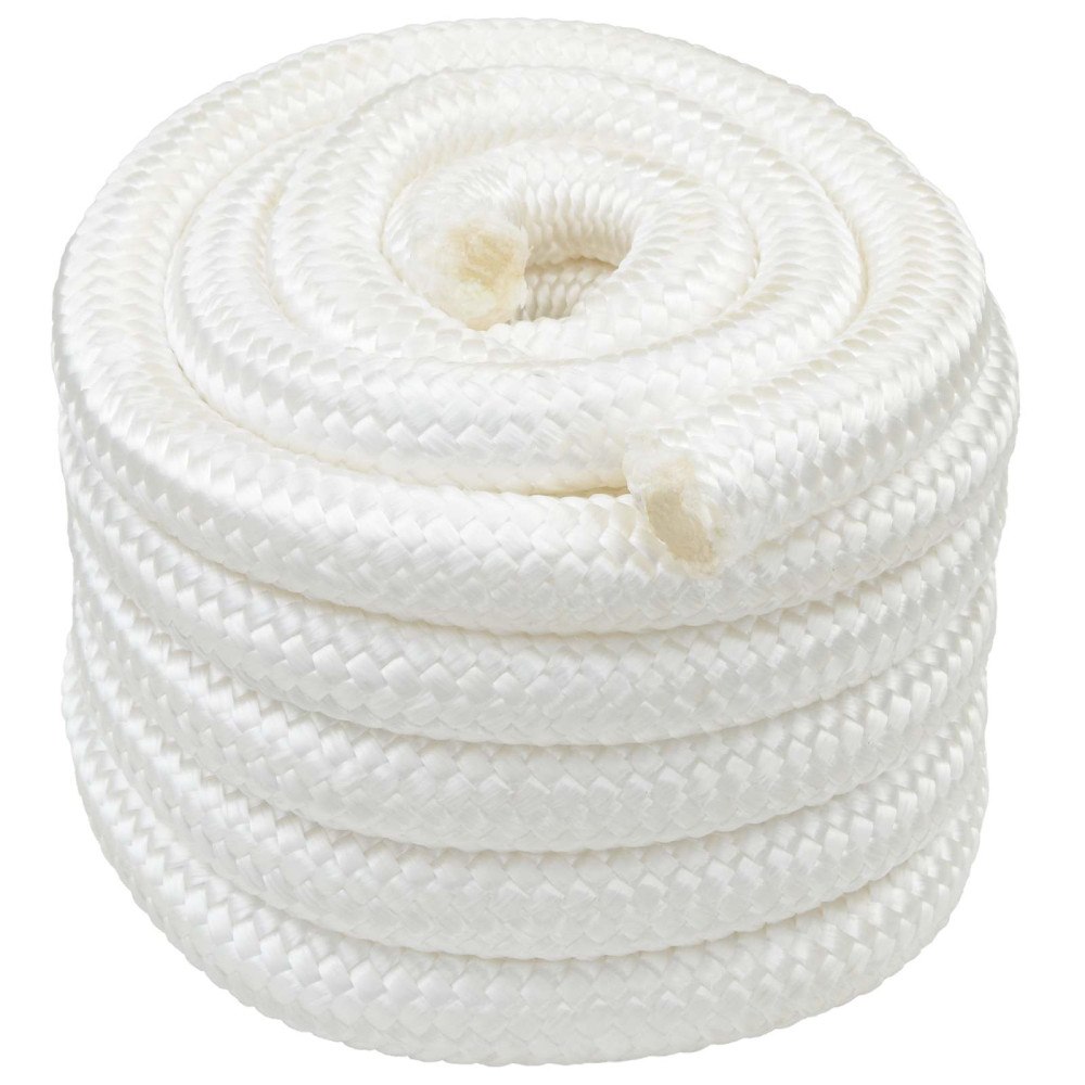 vidaXL Mångsidigt bruksrep 50 mm 5 m Vit PP 15000 kg Maxbelastning
