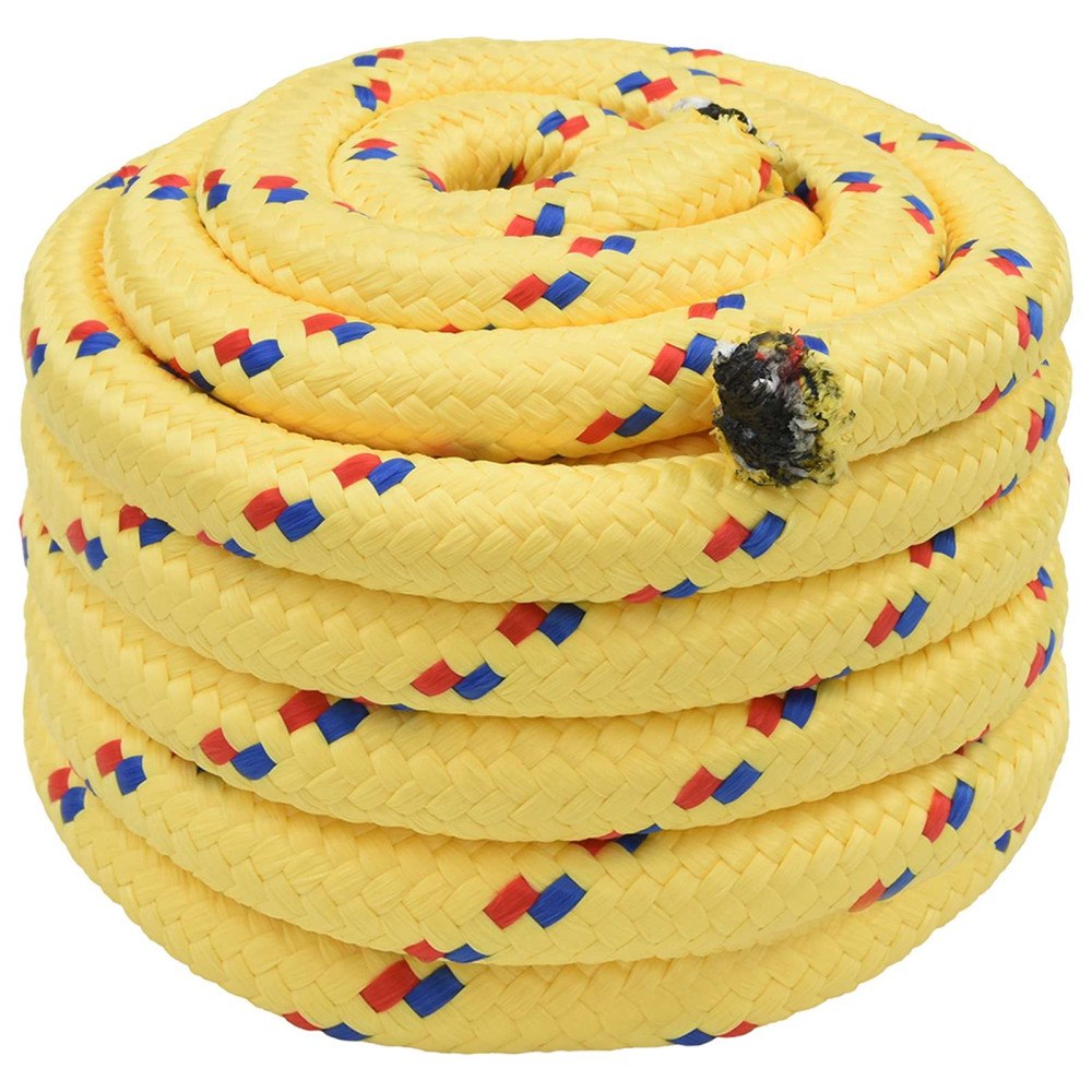 vidaXL Mångsidigt bruksrep 40 mm 5 m Gul PP 9600 kg Maxbelastning