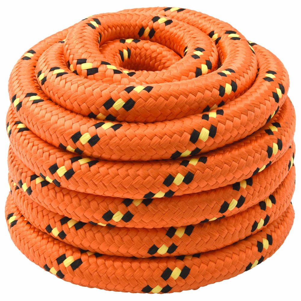 vidaXL Mångsidigt bruksrep 40 mm 10 m Orange PP 9600 kg Maxbelastning