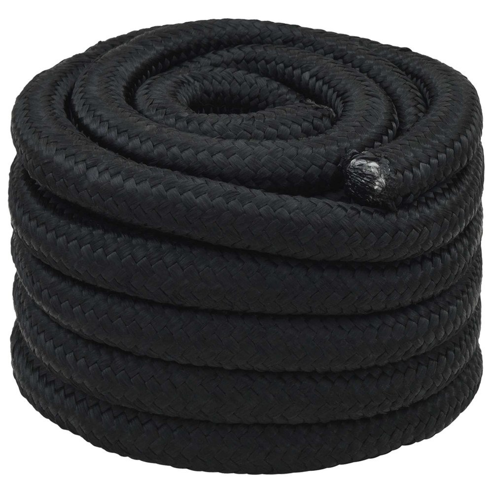 vidaXL Mångsidigt bruksrep 40 mm 5 m Svart PP 9600 kg Maxbelastning