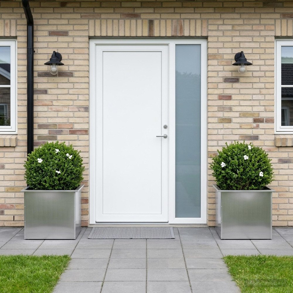 vidaXL Odlingslåda med LED 2 st Silver 50 x 60 x 48 cm