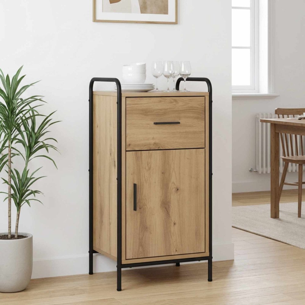 vidaXL Sideboard Artisan-ek 97 x 33 x 81 cm Konstruerat trä
