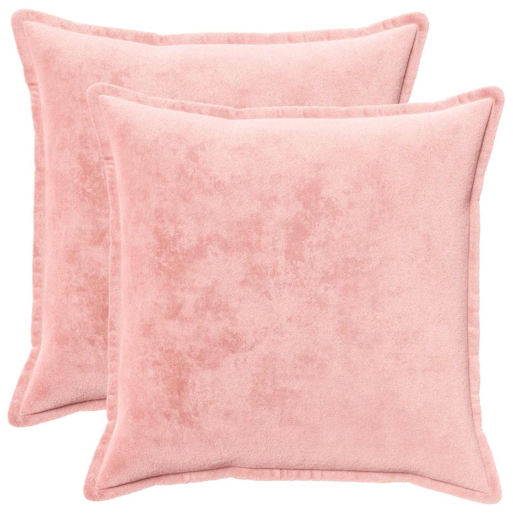 vidaXL Kuddöverdrag 2 st HOUTEN Rosa 55 x 55 cm Flanell