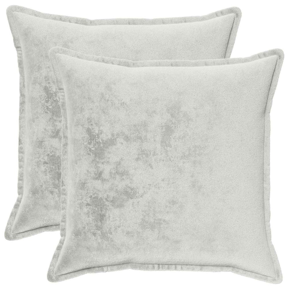 vidaXL Kuddöverdrag 2 st HOUTEN Ljusgrå 65 x 65 cm Flanell