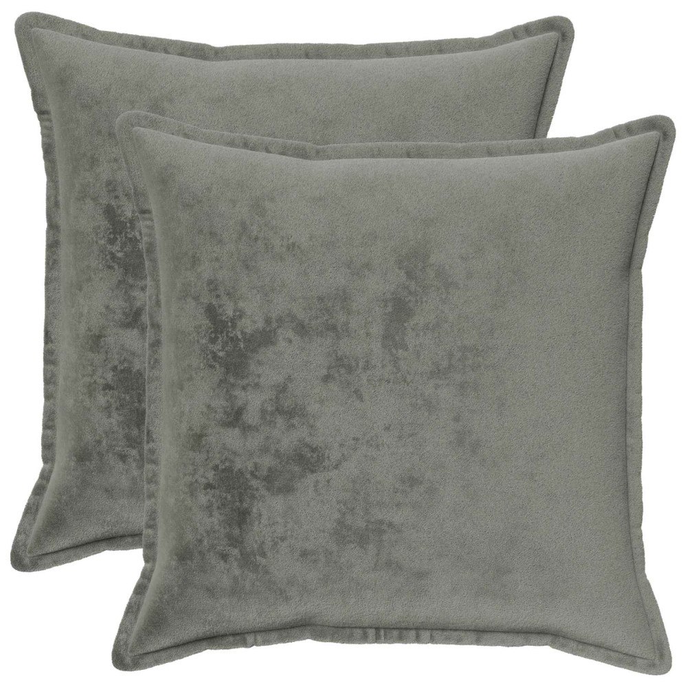 vidaXL Kuddöverdrag 2 st HOUTEN Mörkgrå 65 x 65 cm Flanell
