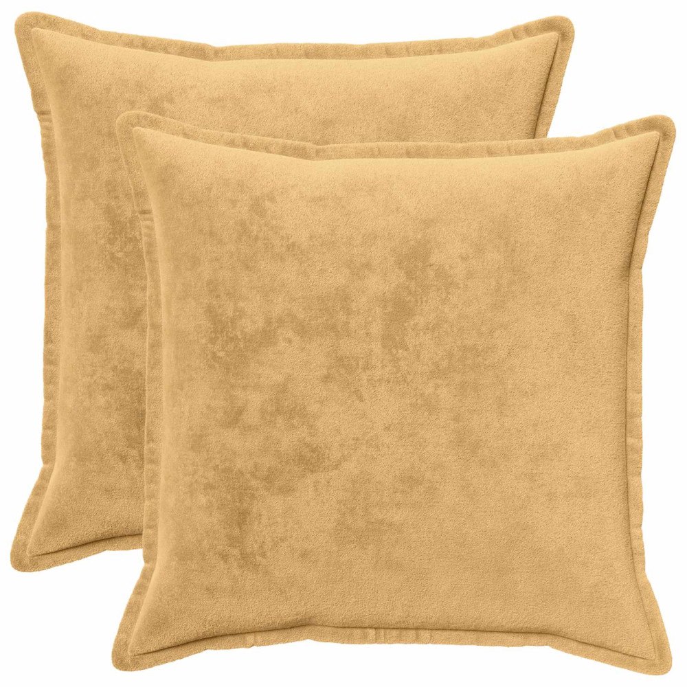 vidaXL Kuddöverdrag 2 st HOUTEN Taupe 65 x 65 cm Flanell