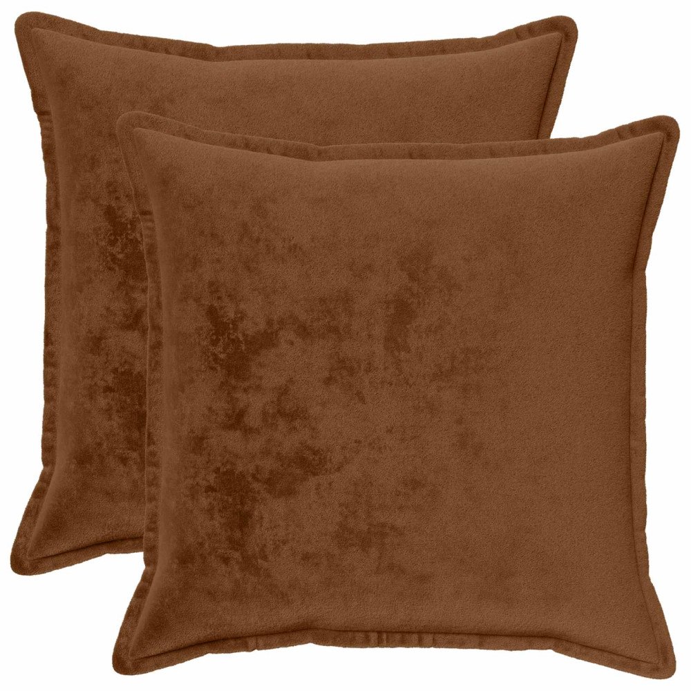vidaXL Kuddöverdrag 2 st HOUTEN Ljusbrun 70 x 70 cm Flanell